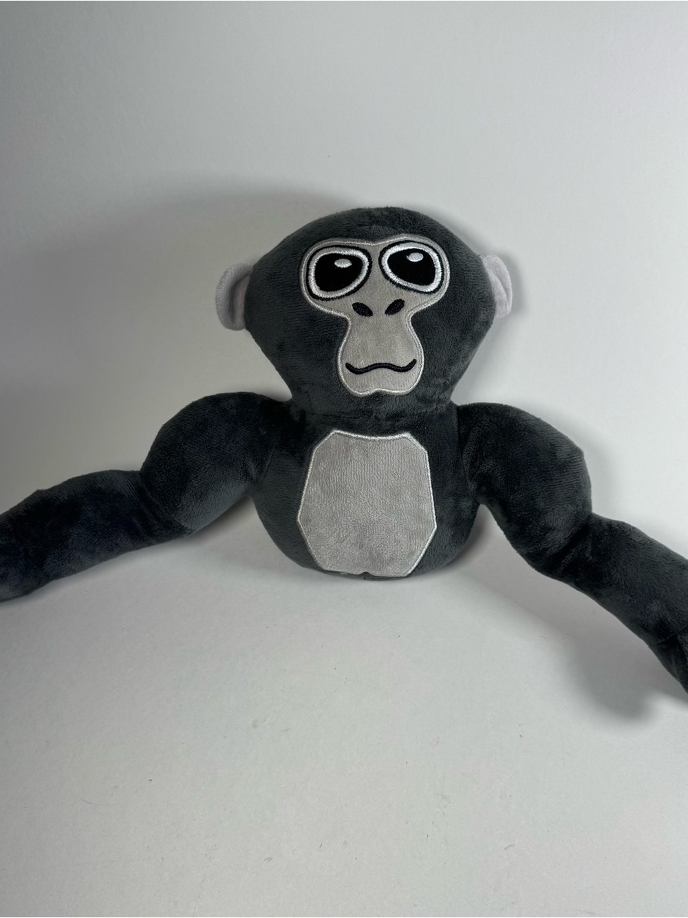 Gorilla Tag Plush Black Grey Monkey 8" Stuffed Animal Toy No Tag Unbranded